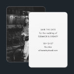 Reserva La Fecha Foto Minimalista moderna de Boda blanco negro<br><div class="desc">Moderna foto Minimalista de Boda blanco negro salva la fecha</div>