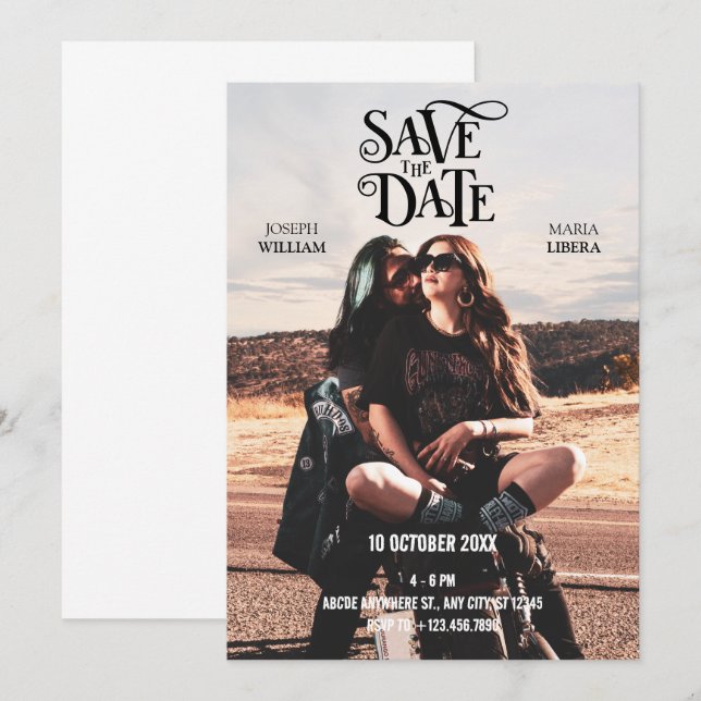 Reserva La Fecha Foto moderna del boda de Guay (Anverso / Reverso)