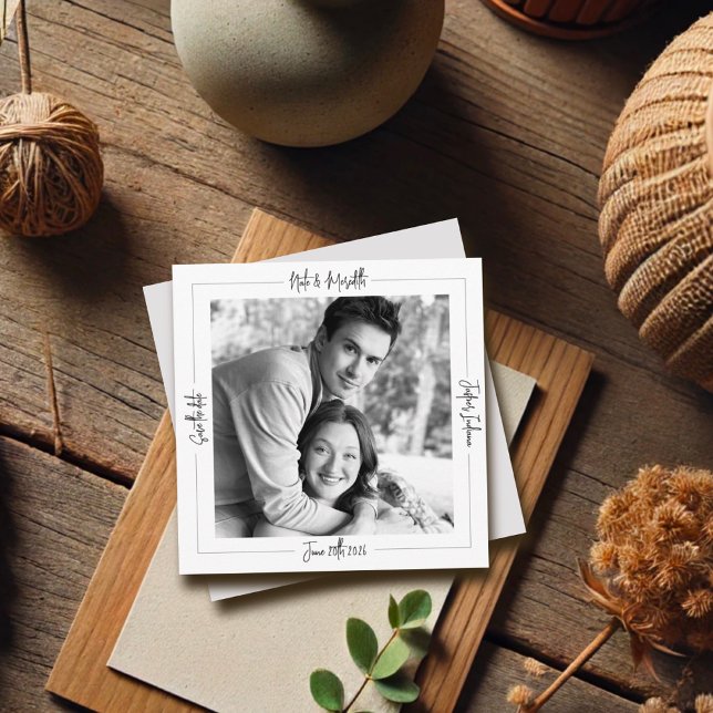 Reserva La Fecha Foto moderna en blanco y negro (Subido por el creador)