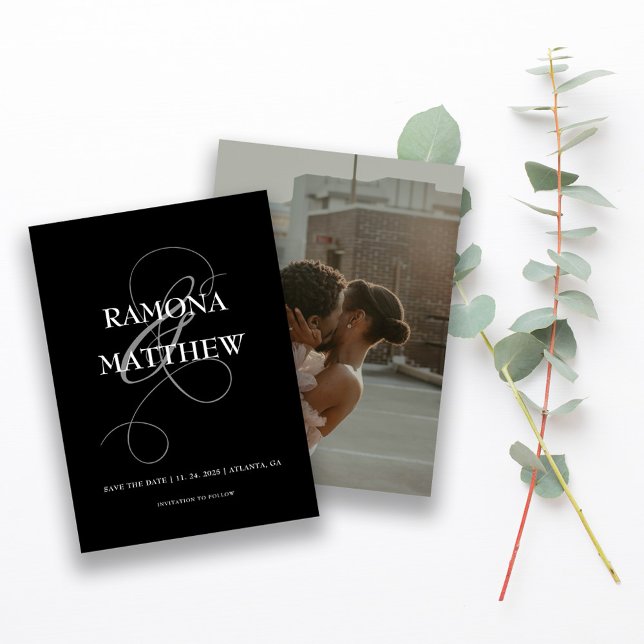 Reserva La Fecha Foto moderna en blanco y negro de Ampersand (Subido por el creador)