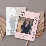 Reserva La Fecha Foto Moderna Escrita A Mano Ahorra La Fecha Rubor<br><div class="desc">Presentamos nuestra moderna foto escrita a mano Save The Date, una pieza que realmente resuena con tu única historia de amor. Este último combina el encanto del tipo de letra manuscrita con la comodidad de un diseño moderno, lo que le aporta un atractivo elegante e íntimo que hará las delicias...</div>