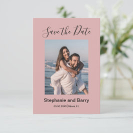 Reserva La Fecha Foto Moderna Polvo Rosa