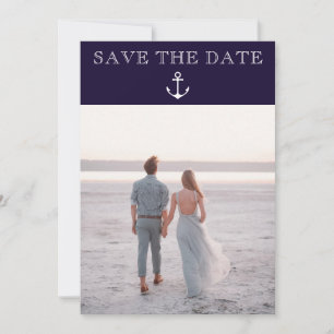 Reserva La Fecha Foto Nautical Anchor Beach Wedding Save The Date