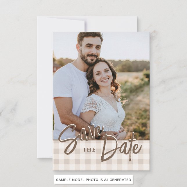 Reserva La Fecha Foto personalizada con guardar la fecha a cuadros  (Subido por el creador)