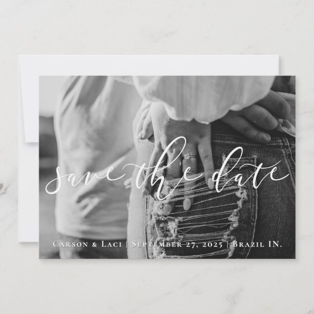 Reserva La Fecha Foto Personalizada Guardar la fecha (Anverso)