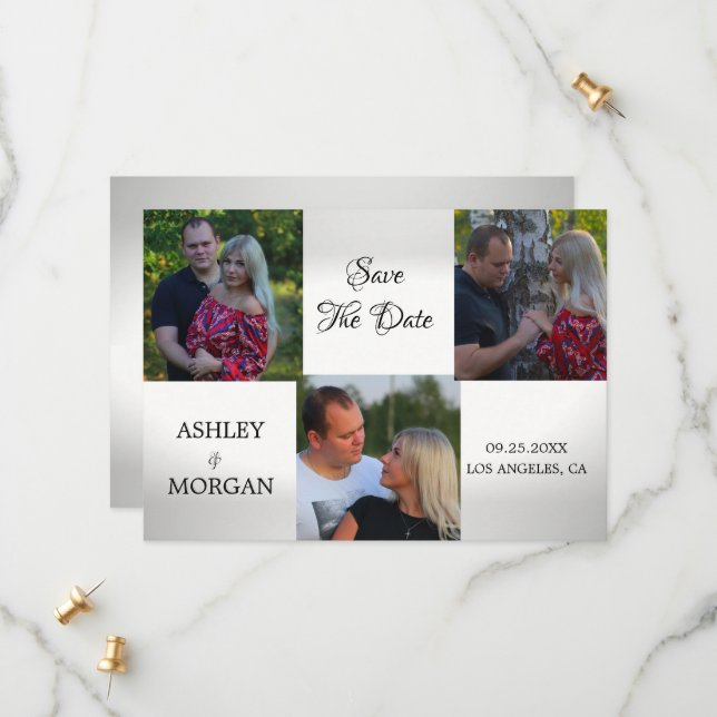 Reserva La Fecha Foto personalizado Guardar la fecha (Anverso/Reverso In Situ)