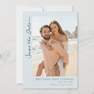 Reserva La Fecha Foto Romántica de Playa en Pastel