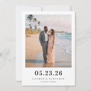 Reserva La Fecha Foto Romántica de Playa en Pastel