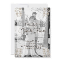 Foto Romántica Guardar La Fecha Compromiso/Boda