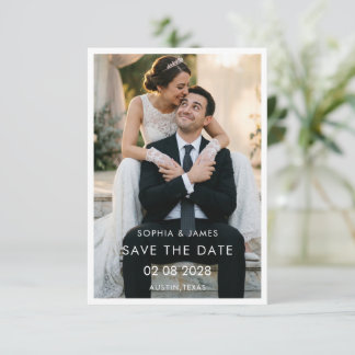 RESERVA LA FECHA FOTO ROMÁNTICA MINIMALISTA GUARDAR LA FECHA