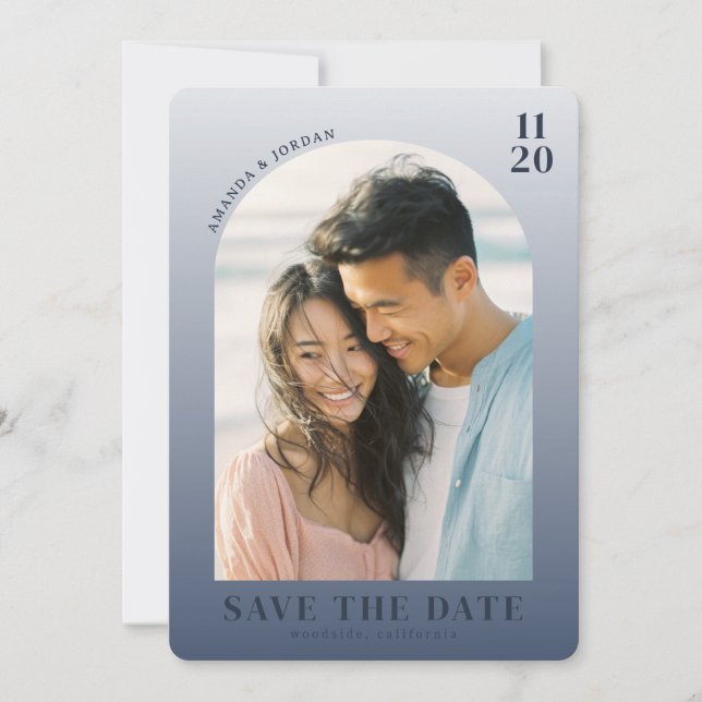 Reserva La Fecha Foto Romántica Pastel Alegre (Anverso)