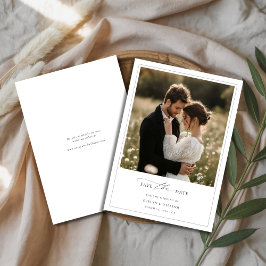 Reserva La Fecha Foto romántica Rústica Boda del marco fronterizo d