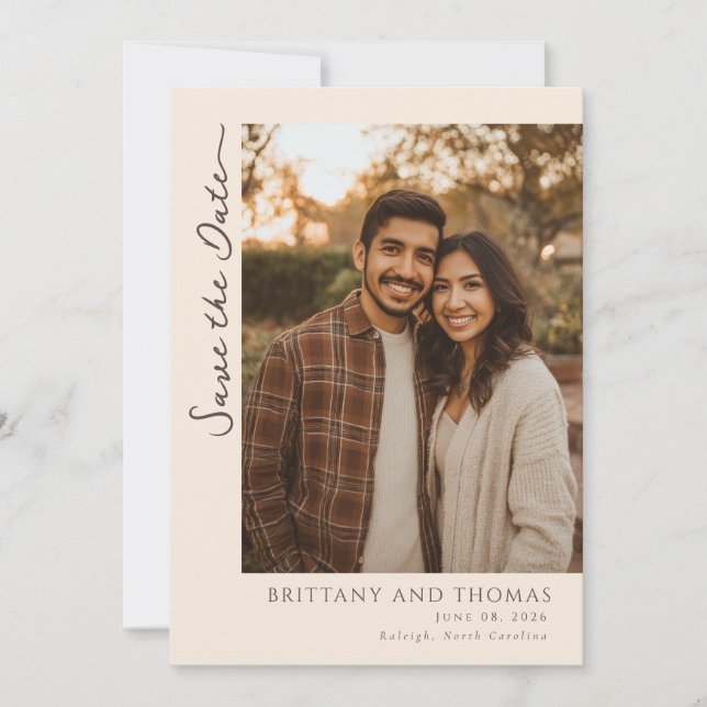 Reserva La Fecha Foto Romántica Tierra Cálida (Anverso)