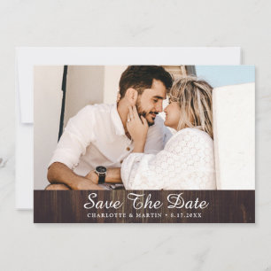 Reserva La Fecha Foto Rustic Barn Wood Boda Save The Date Cards