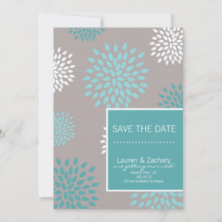 Reserva La Fecha Foto Save the Date :: Flores Acuáticas Modernas ::