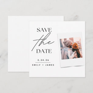 Reserva La Fecha Foto Save the Date Minimalista Boda de compromiso