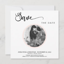 Reserva La Fecha *~* FOTO Simple Peach Boho Wedding Save The Date