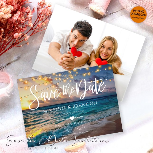 Reserva La Fecha Foto Verano Sunset Tropical Beach Wedding (Subido por el creador)