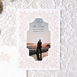 Reserva La Fecha Foto Victoriana Romántica Rosa Rubor