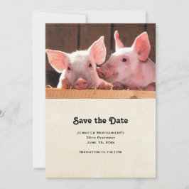 Reserva La Fecha Fotografía animal de lechones rosados