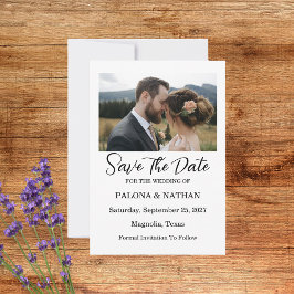 Reserva La Fecha Fotografía de Boda con Guión Moderno para Anunciar