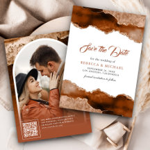 Fotografía de boda de mármol de ágata de terracota