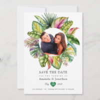 Fotografía de boda de verano tropical con acuarela