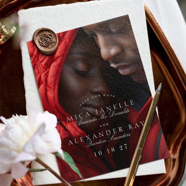 Reserva La Fecha Fotografía de caligrafía clásica elegante formal (Subido por el creador)