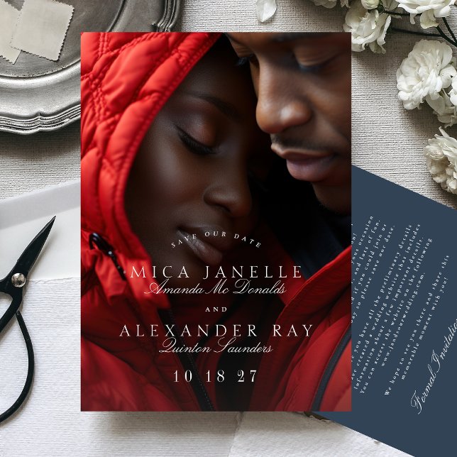 Reserva La Fecha Fotografía de caligrafía elegante clásica formal a (Subido por el creador)