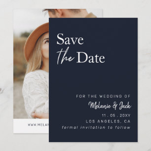 Reserva La Fecha Fotografía de caligrafía simple de la marina salva