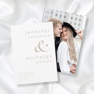 Reserva La Fecha Fotografía de estilo contemporáneo beige y blanco 