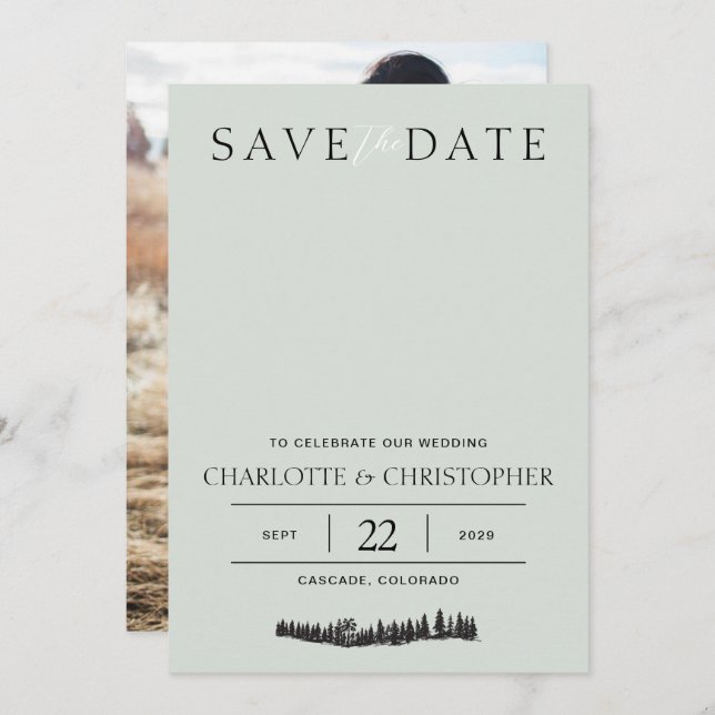 Reserva La Fecha Fotografía de los bosques (Anverso / Reverso)