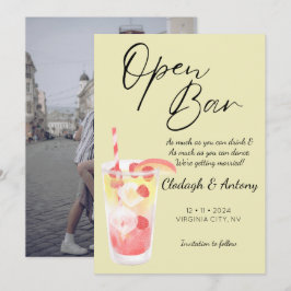 Reserva La Fecha Fotografía divertida amarilla moderna