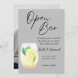 Reserva La Fecha Fotografía divertida en gris moderno