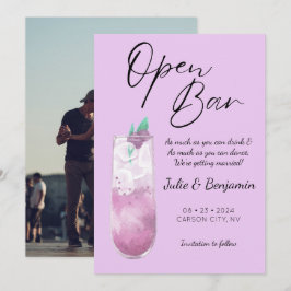 Reserva La Fecha Fotografía divertida púrpura moderna