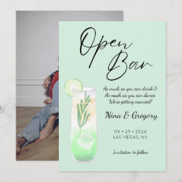 Reserva La Fecha Fotografía divertida verde moderna