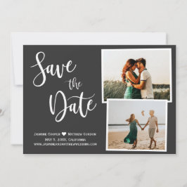 Reserva La Fecha Fotografía Gris Elegante Moderna De Typografía