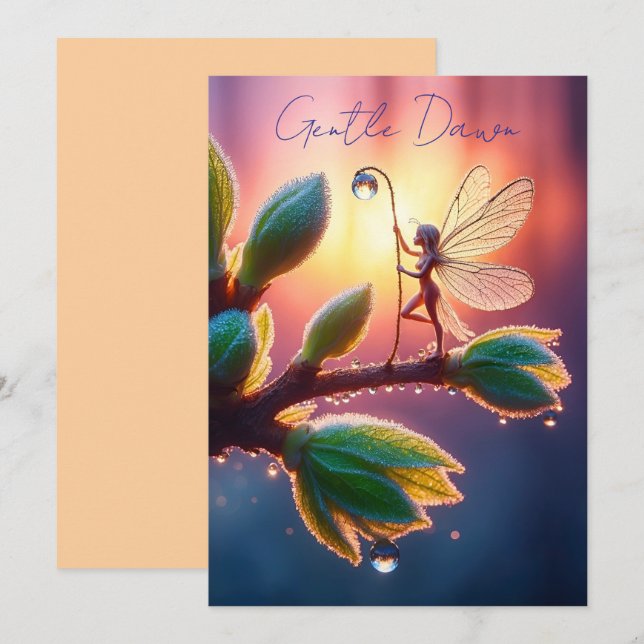 Reserva La Fecha Fotografía macro de fantasía de un duende diminuto (Anverso / Reverso)