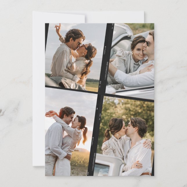 Reserva La Fecha Fotos de la boda moderna salva la fecha (Anverso)