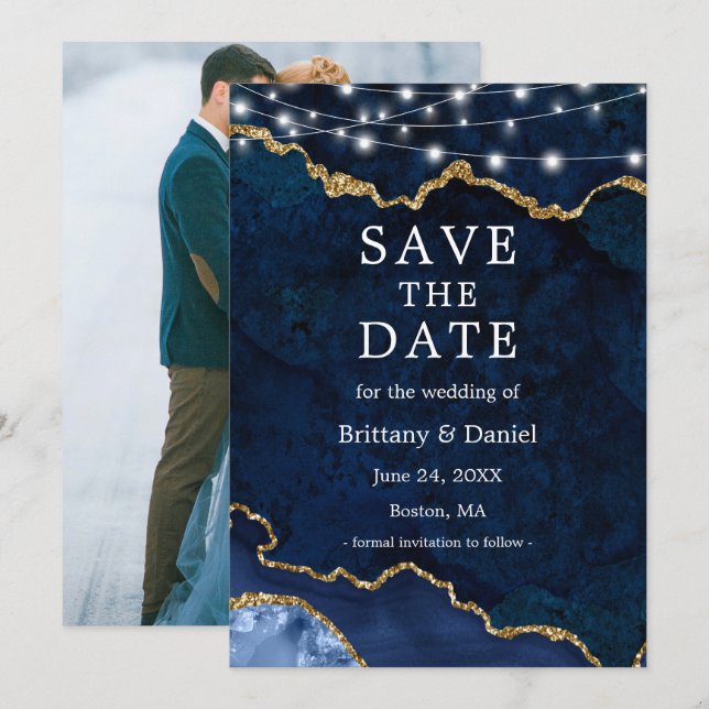 Reserva La Fecha Fotos de Luces de Geoda de Ágata Mármol Azul Acuar (Anverso / Reverso)