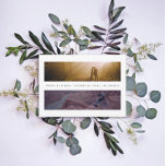 Reserva La Fecha Fotos de paisajes mínimos<br><div class="desc">Diseño fotográfico panorámico doble simple. Opción para texto en la parte posterior o en el personalizar y editarlo como desee.</div>