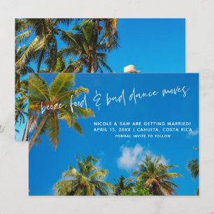 Reserva La Fecha Fotos divertidas de boda en la playa para guardar 