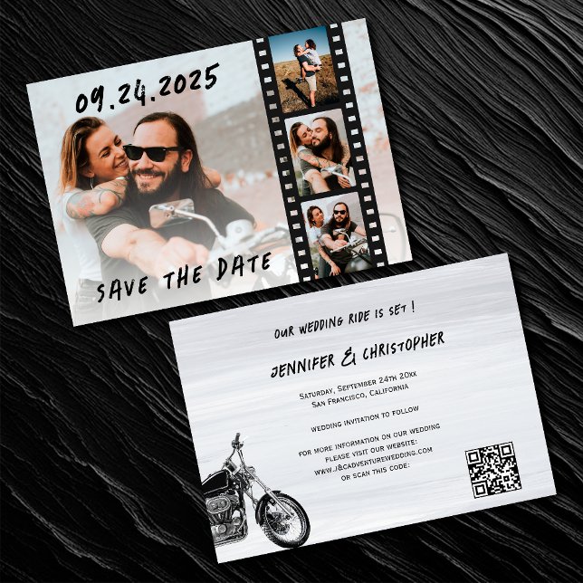 Reserva La Fecha Fotos modernas de Bodas de aventura en motocicleta (Subido por el creador)