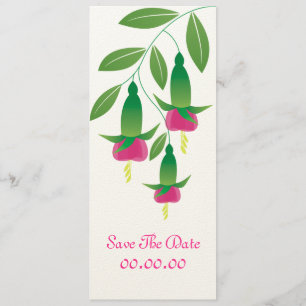 Reserva La Fecha Fuchsia Flower Luxurious Save The Date Invitation
