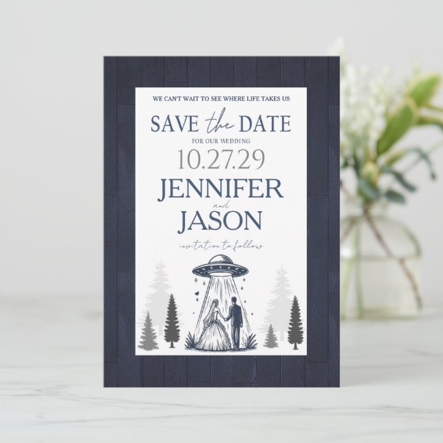 Reserva La Fecha Fuera de este mundo (Anverso de pie)