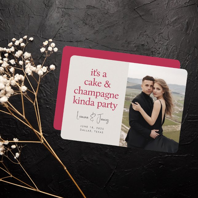 Reserva La Fecha Fun Bold Typography Magenta Pink Wedding (Subido por el creador)