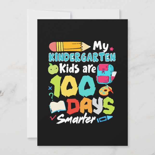 Reserva La Fecha Funny 100Th Day Of School Gift Cute My Kindergarte (Anverso)