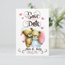 Funny Bear Couple Boda