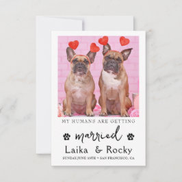 Reserva La Fecha Funny Dog Wedding Invitation