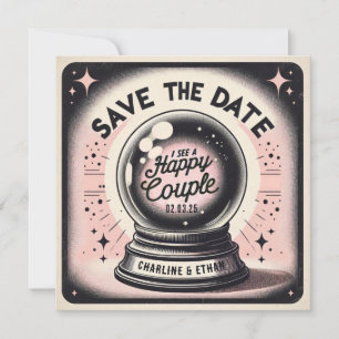 Reserva La Fecha Funny Magic Ball Pink black Save the date